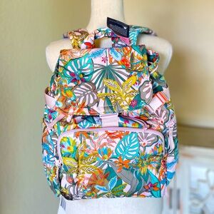 VERA BRADLEY UTILITY BACKPACK IN RAIN FOREST CANOPY PATTERN MACHINE WASH…